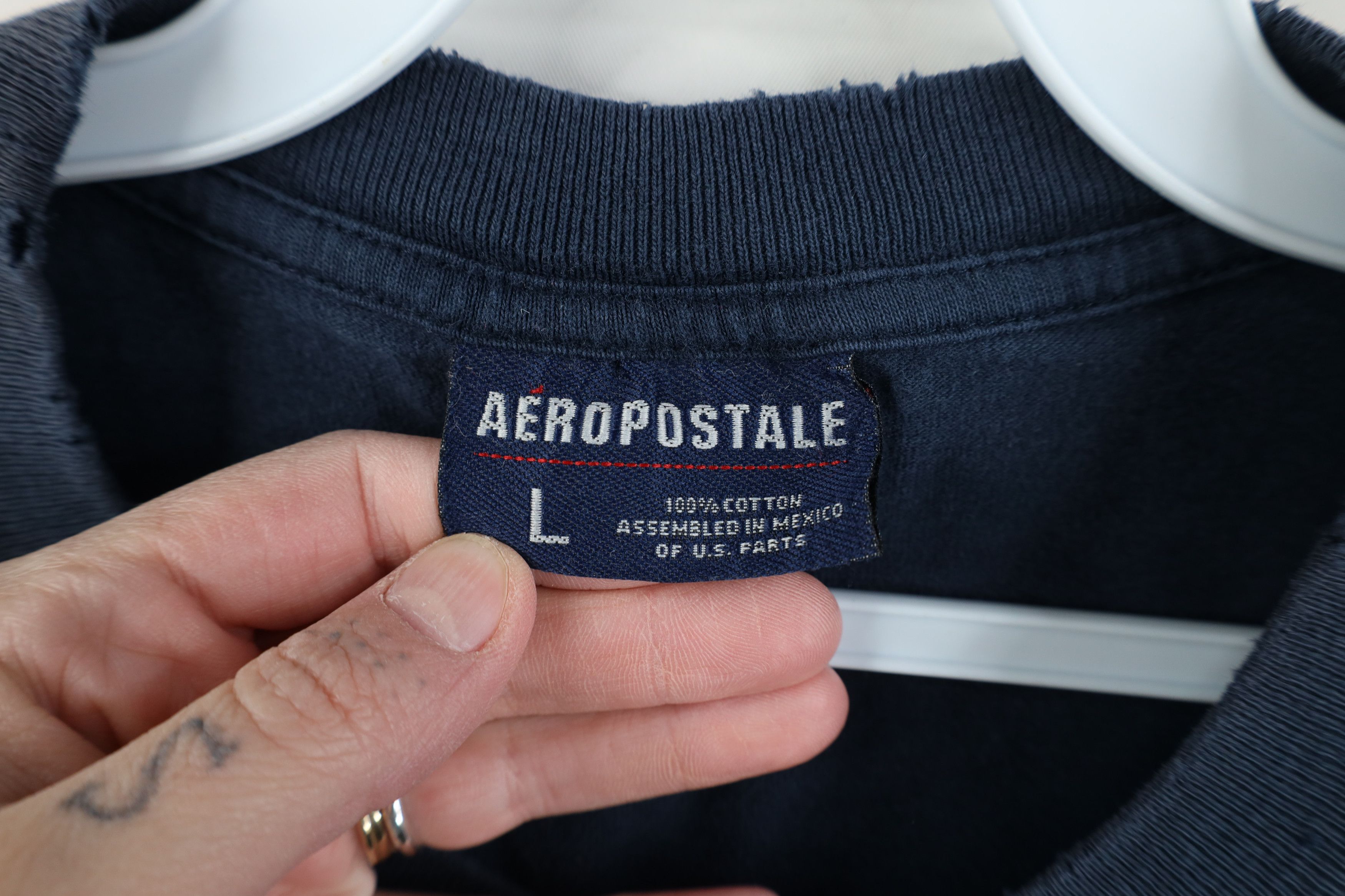 Aeropostale Vtg 90s Y2K Aeropostale Spell Out Wildcats Athletics T-Shirt Size US L / EU 52-54 / 3 - 7 Thumbnail