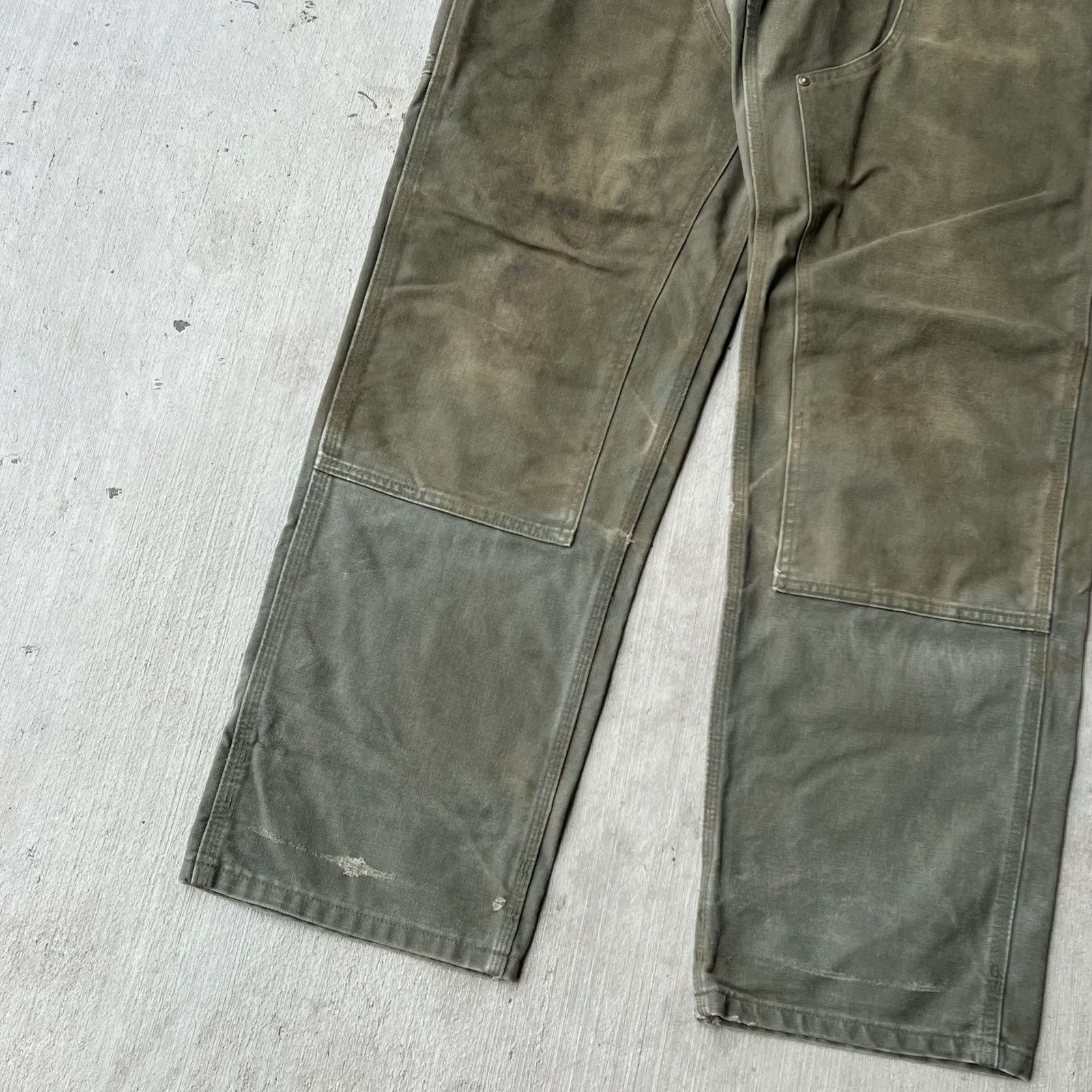 Carhartt × Vintage Carhartt MOS green double knee work wear carpenter pants Size US 33 - 4 Thumbnail