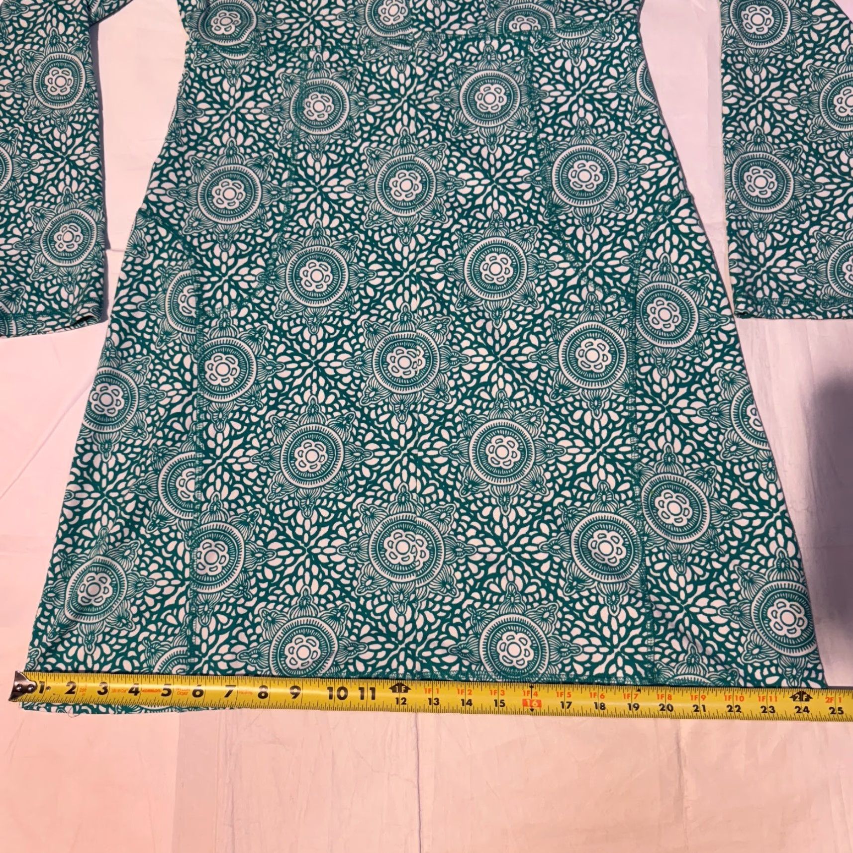 Vintage Soybu Dress Green White Long Sleeve Mock Neck Quarter Zip Sport Women’s Size S Size S / US 4 / IT 40 - 7 Thumbnail