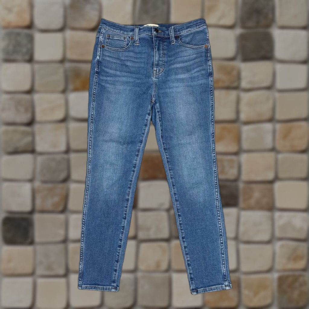Madewell Madewell Jeans Womens 10" High Rise Skinny Cropped Blue Denim Cotton 30x26 Vintage No Size 28" / US 6 / IT 42 - 1 Thumbnail