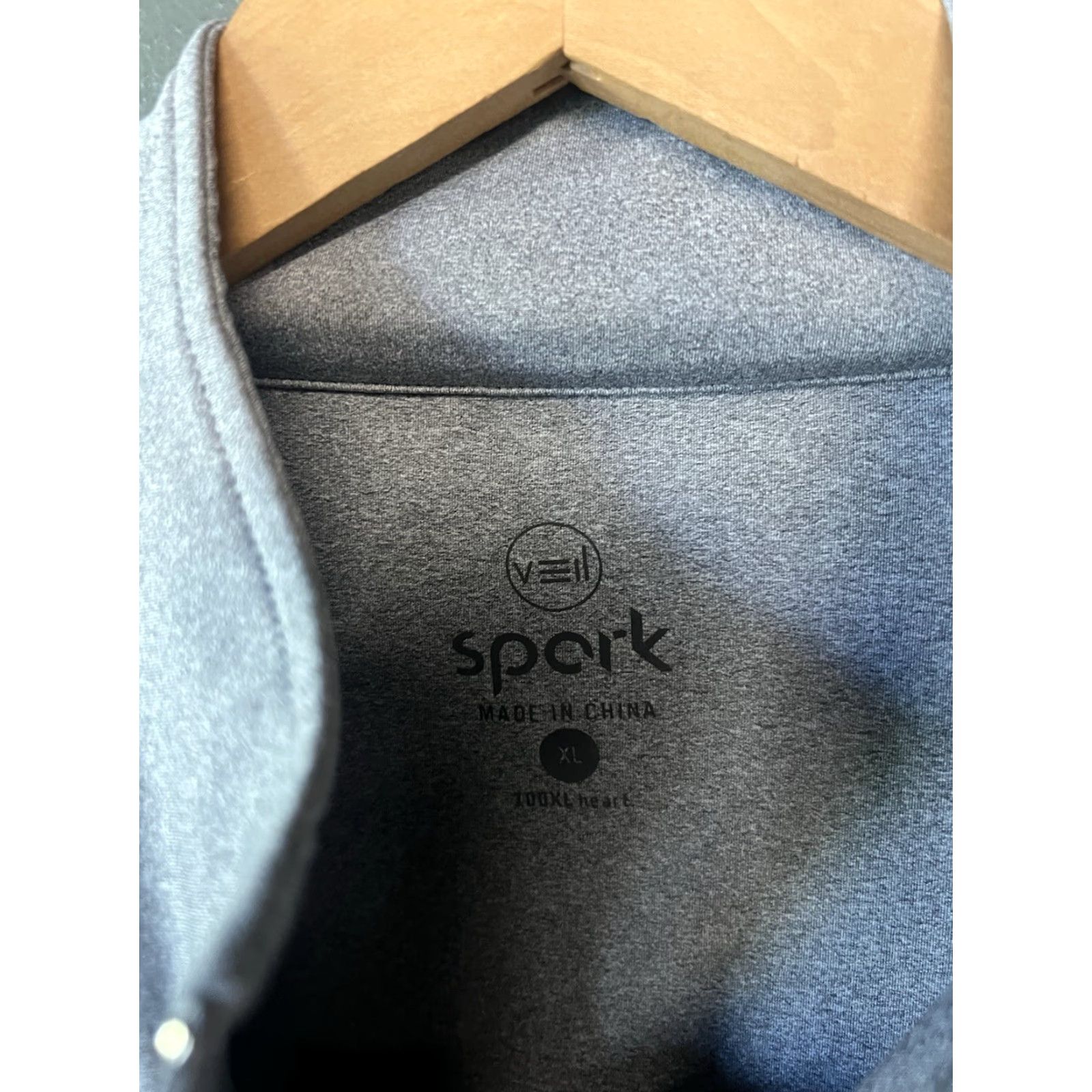 Vintage Veil Spark Pullover Men’s XL Gray Performance 1/4 Zip Tunic Thumbholes Size XL / US 12-14 / IT 48-50 - 3 Thumbnail