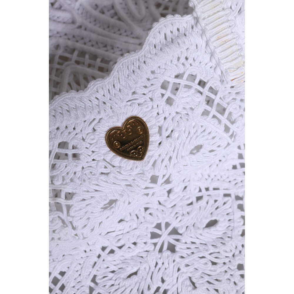Dolce & Gabbana Dolce & Gabbana White Cordonetto Lace Beatrice Tote Shopping Size ONE SIZE - 6 Thumbnail