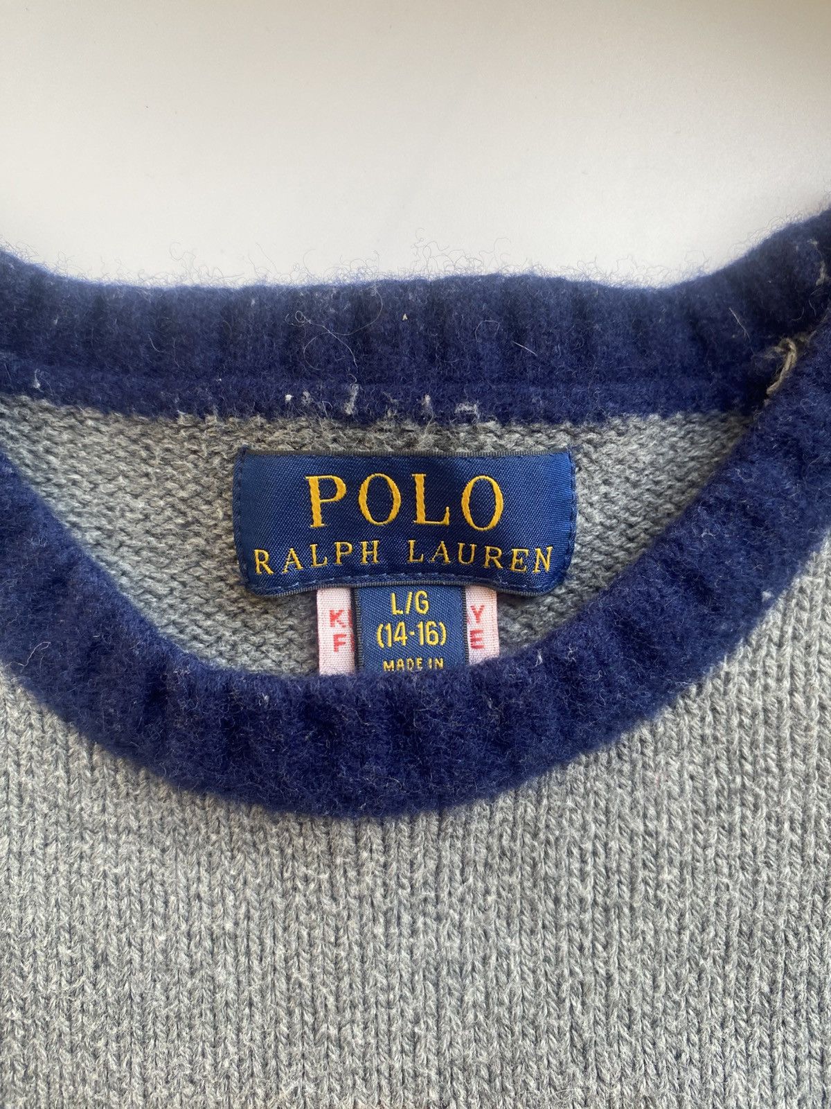 Polo Ralph Lauren × Ralph Lauren Polo bear sweater XS/S grey knit wear wool Size US XS / EU 42 / 0 - 3 Thumbnail