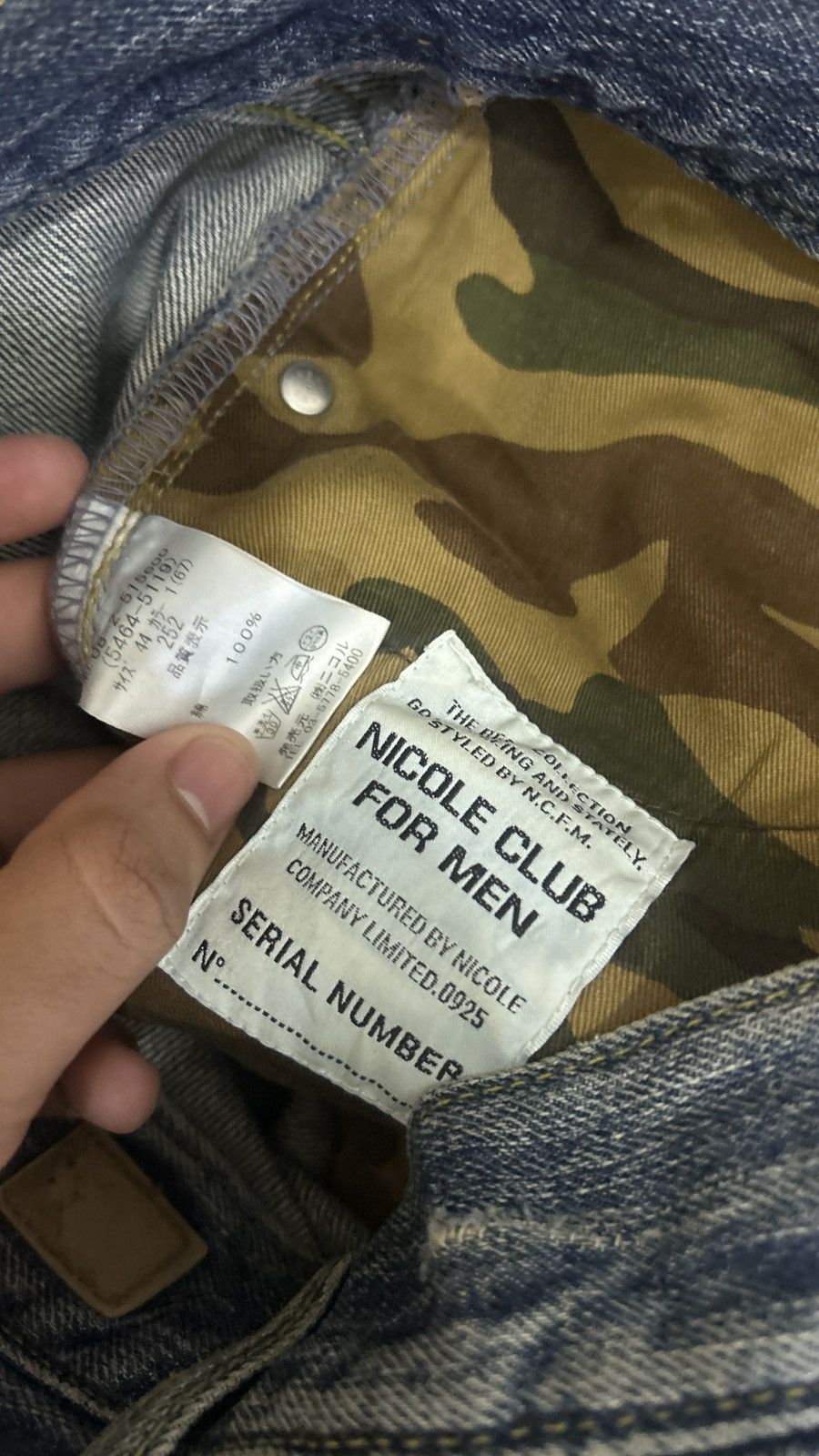 Le Grande Bleu (L.G.B.) Nicole Club For Men Distress Camo Jeans Size US 32 / EU 48 - 5 Thumbnail