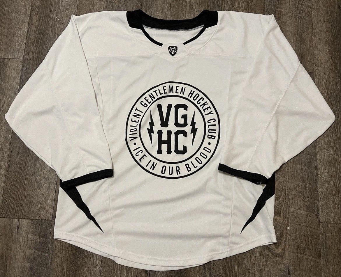 Violent Gentlemen Hockey Club White Jersey Size XL