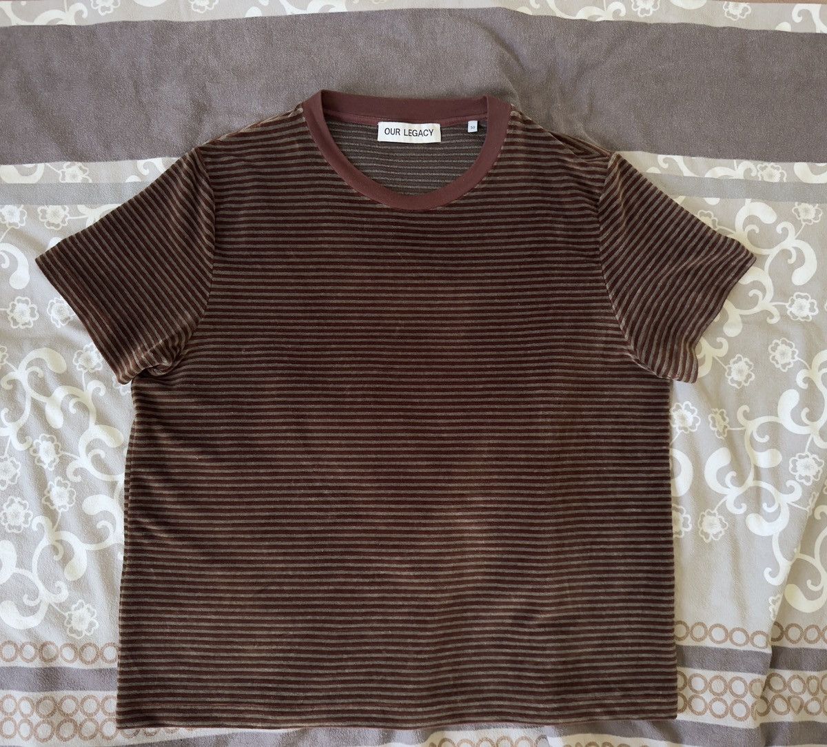 Our Legacy Our Legacy Hover T-Shirt Scoobie Stripe Velour | Grailed