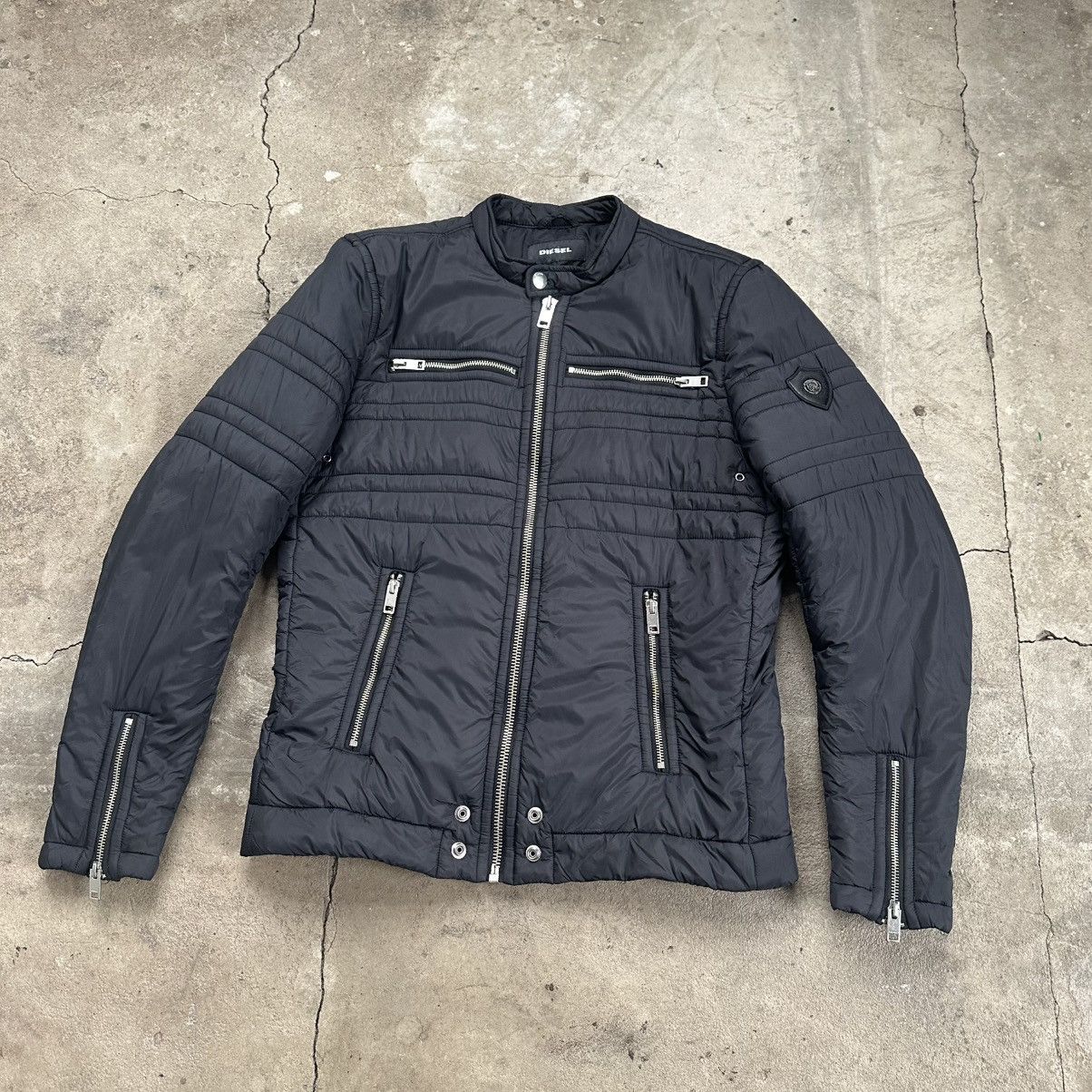 Diesel Diesel biker bomber jacket in black mens M avantgarde Size US M / EU 48-50 / 2 - 2 Thumbnail