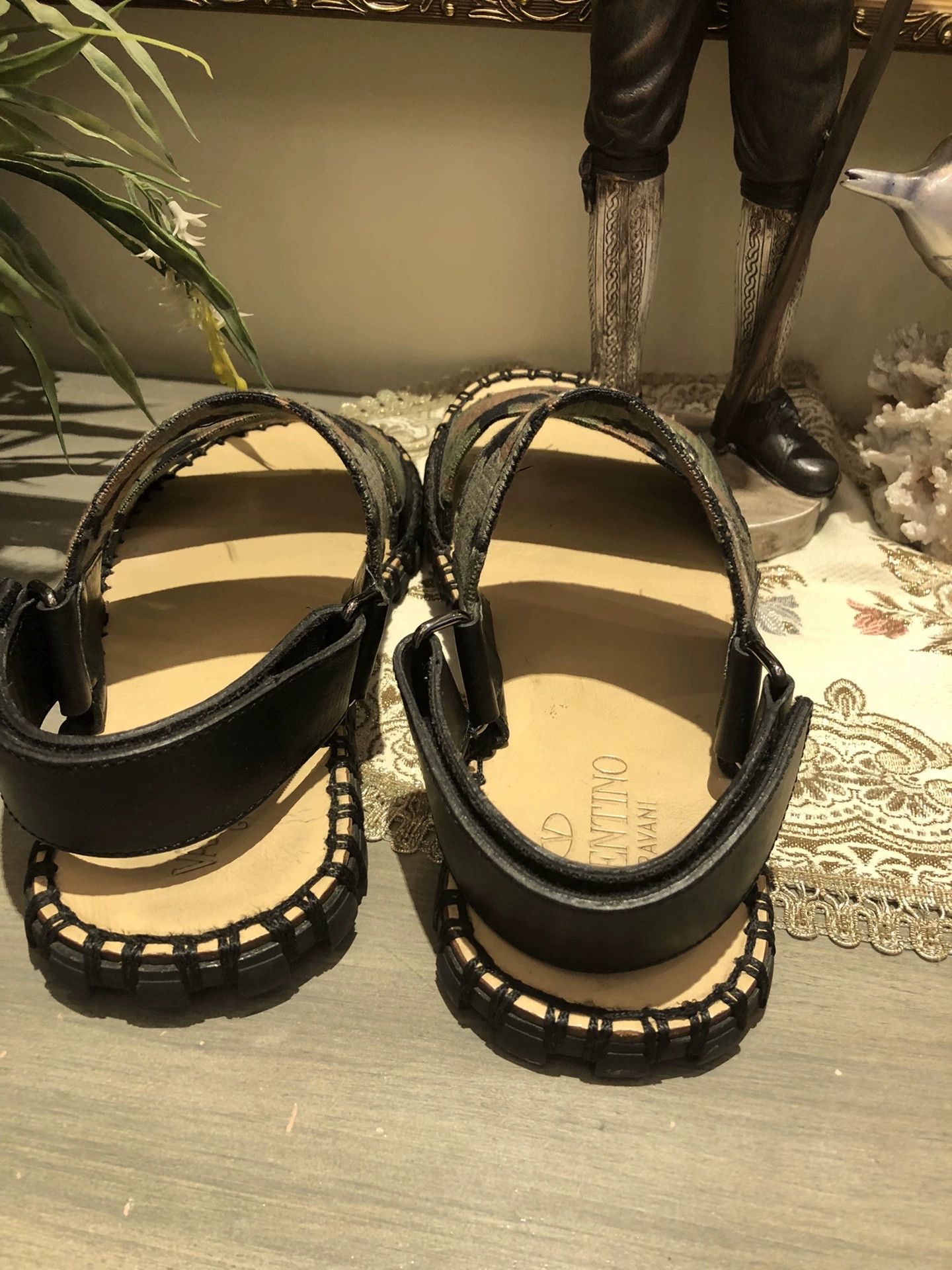 Valentino Valentino Green Camo Dragon Embroidery Sandals Size US 7 / EU 40 - 5 Thumbnail