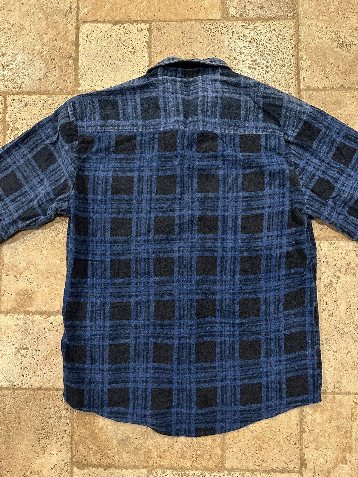 Flannel Vintage Repage Blue Black Flannel Button Up Shirt Size US M / EU 48-50 / 2 - 10 Thumbnail