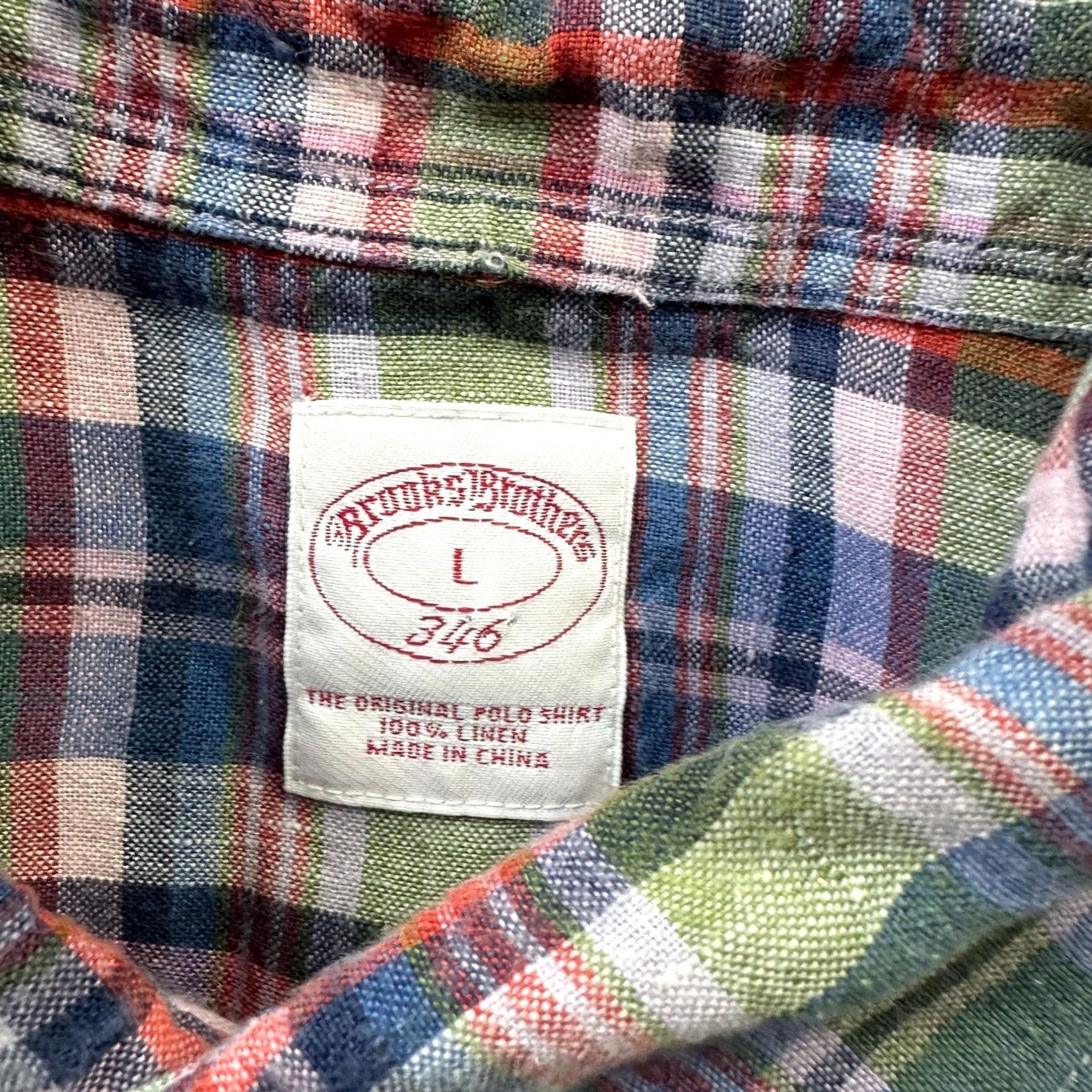 Brooks Brothers Brooks Brothers Shirt Mens Large Multicolor Linen Button Up 346 Original Polo Size US L / EU 52-54 / 3 - 6 Thumbnail