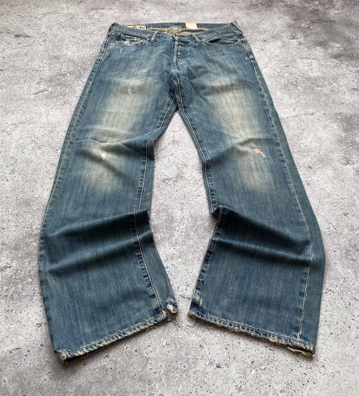 Pre-owned Hysteric Glamour X If Six Was Nine Lgb If Six Was Nine Style Distressed Jeans Japanese Style In Blue