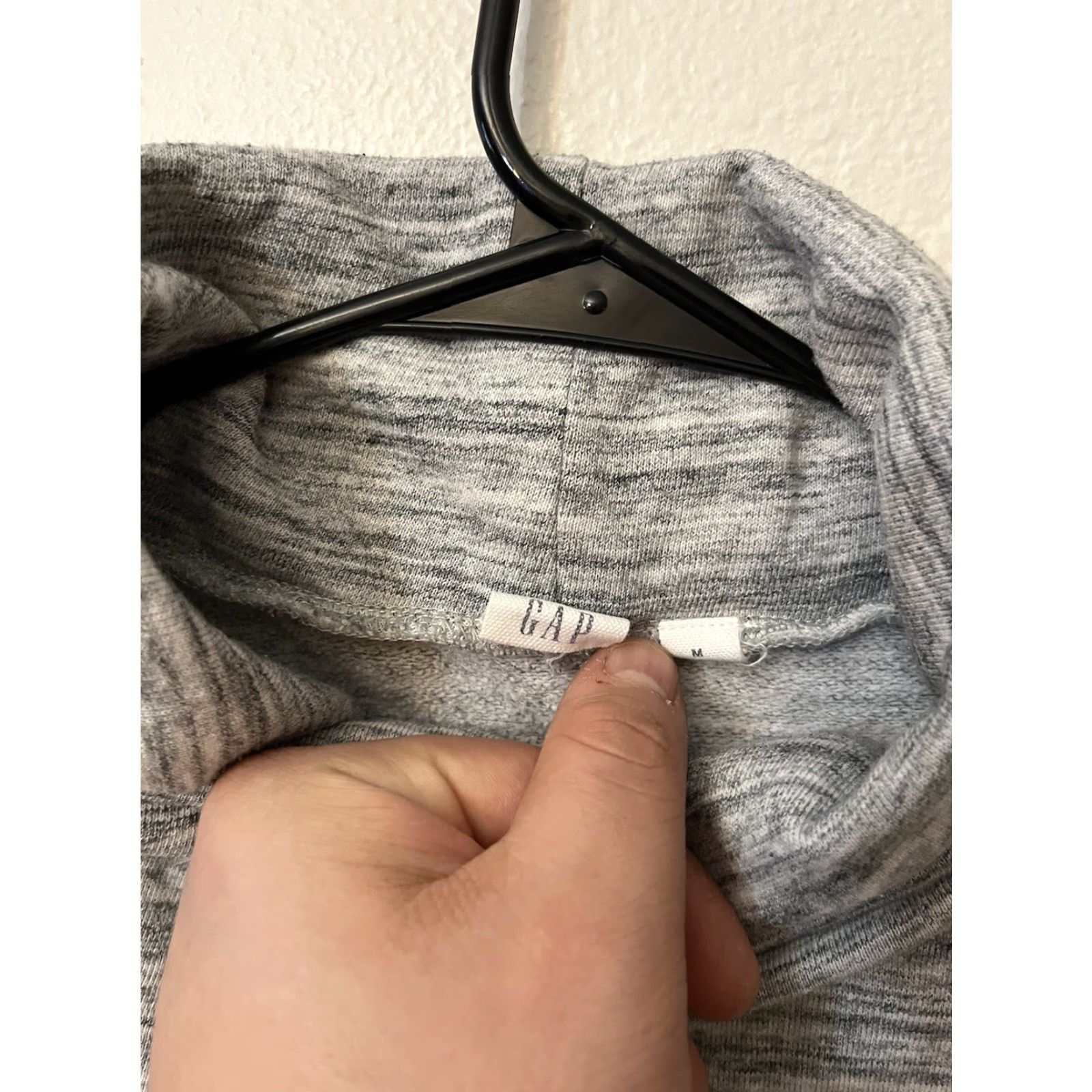 Gap Gap Womens Pullover Sweater Long Sleeve Gray Medium Cowl Drawstring Neck Size M / US 6-8 / IT 42-44 - 2 Thumbnail