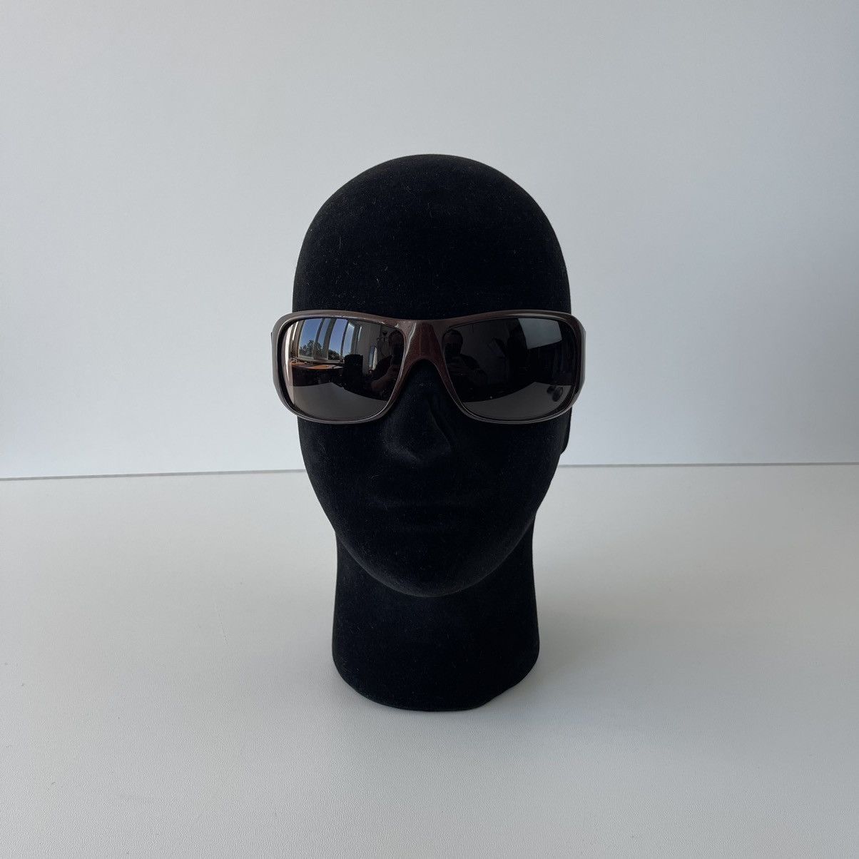 Miu Miu MIU MIU Womenʼs Designer Logo Sunglasses Wrap Brown SMUO8H Size ONE SIZE - 3 Thumbnail