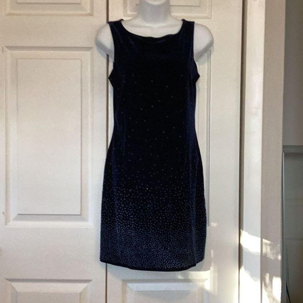 Other Blue velvet dress Size XL / US 12-14 / IT 48-50 - 2 Thumbnail