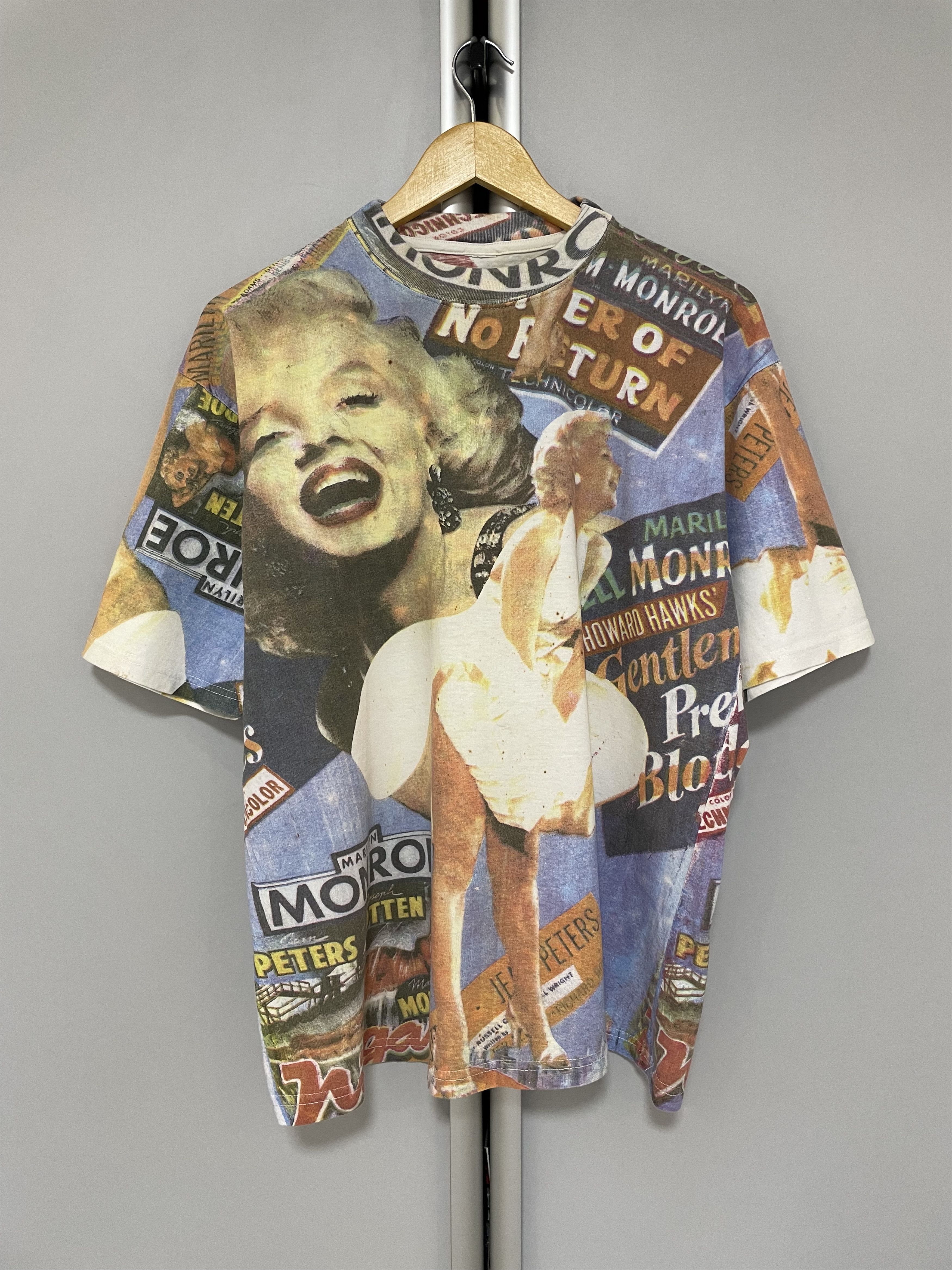 Vintage MARILYN MONROE Vintage All Over Print T-Shirt Band Tee Rare Size US M / EU 48-50 / 2 - 2 Thumbnail