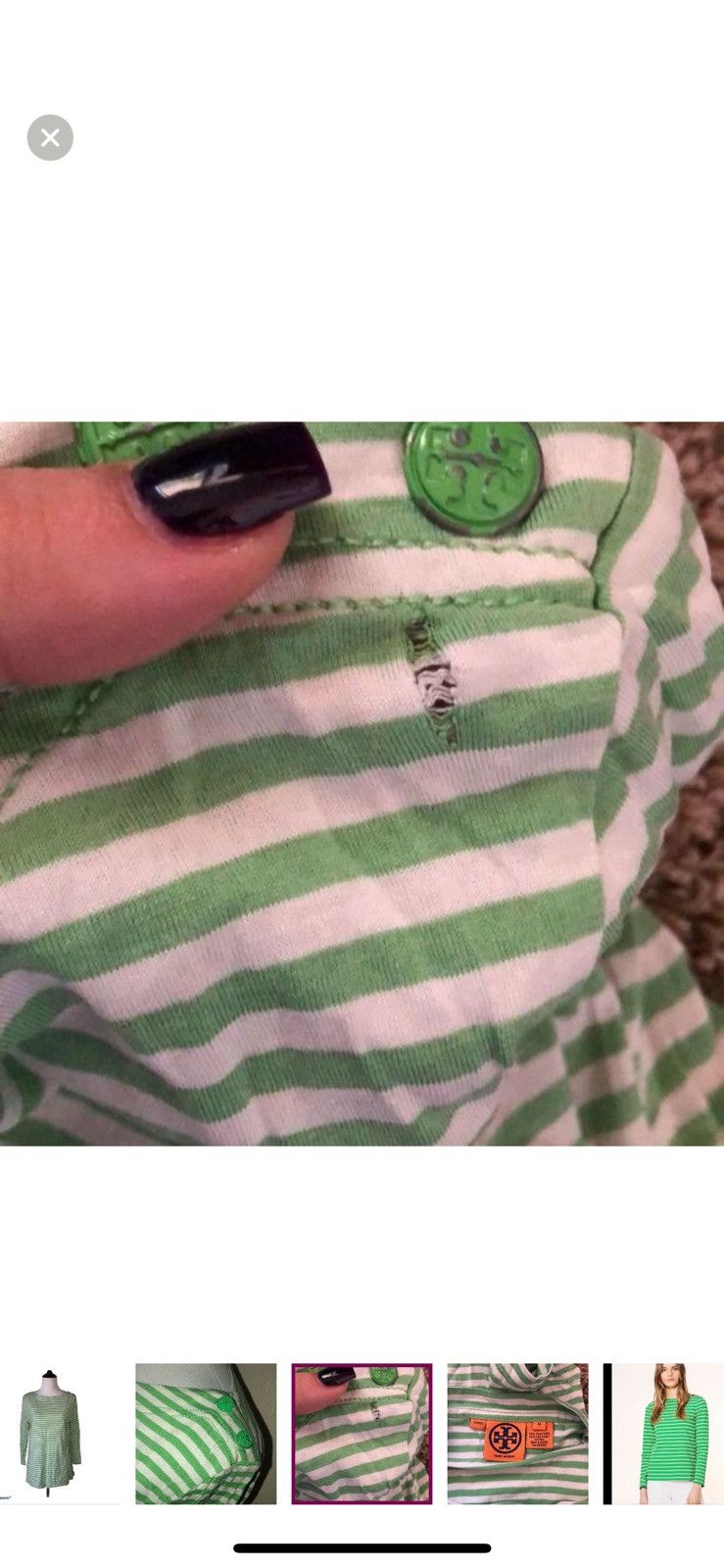 Tory Burch Tory Burch medium striped long sleeve tee Size M / US 6-8 / IT 42-44 - 5 Thumbnail