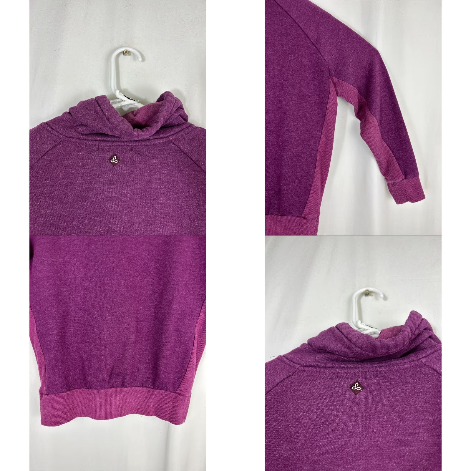 Prana PrAna Womens Small Pullover Mock Neck Sweater Purple Drawstring Size S / US 4 / IT 40 - 9 Thumbnail