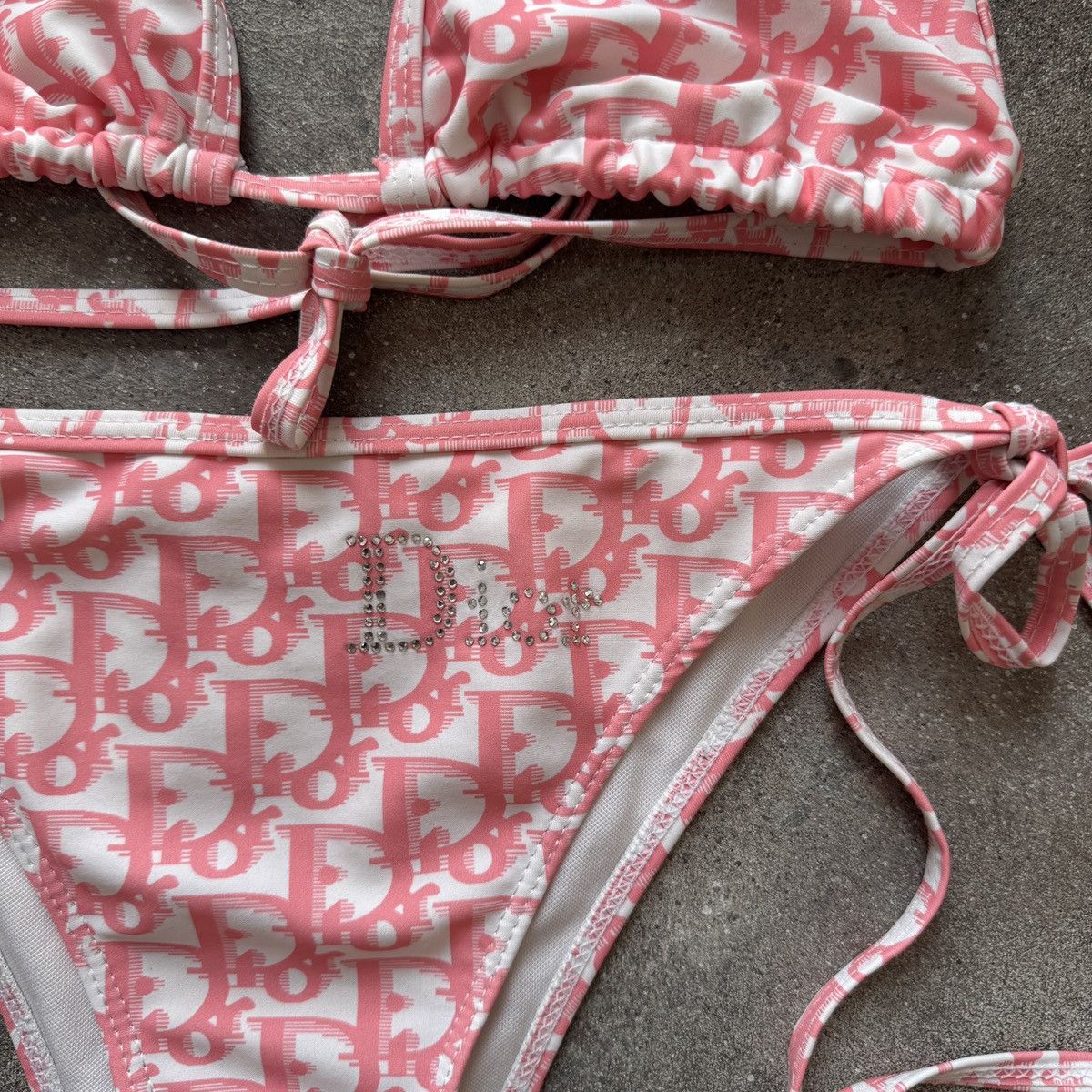 Christian Dior Monsieur Christian Dior Vintage Galliano Era Y2K Bikini Set Swimwear Size ONE SIZE - 6 Thumbnail