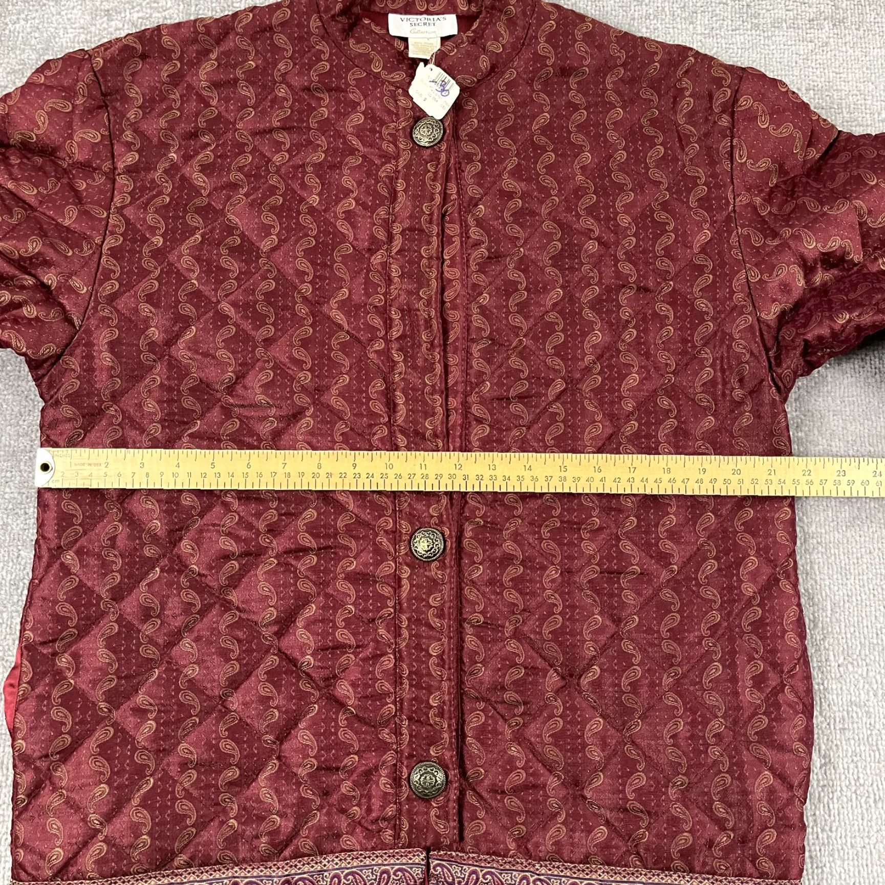 Victoria's Secret VINTAGE VICTORIA'S SECRET Jacket Womens Small Red Paisley Quilted Puffer Coat NEW Size S / US 4 / IT 40 - 4 Thumbnail