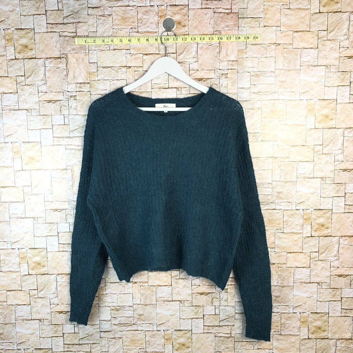Homespun Knitwear × Japanese Brand Hanis Paris Green Knitwear #A1222 Size XS / US 0-2 / IT 36-38 - 1 Thumbnail