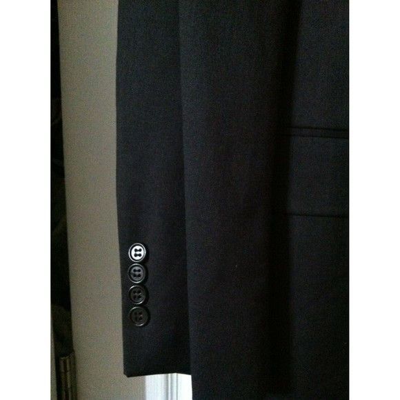 Hickey Freeman HICKEY FREEMAN MENS 100% WORSTED WOOL SPORT COAT BLAZER 46L Size 46L - 3 Thumbnail