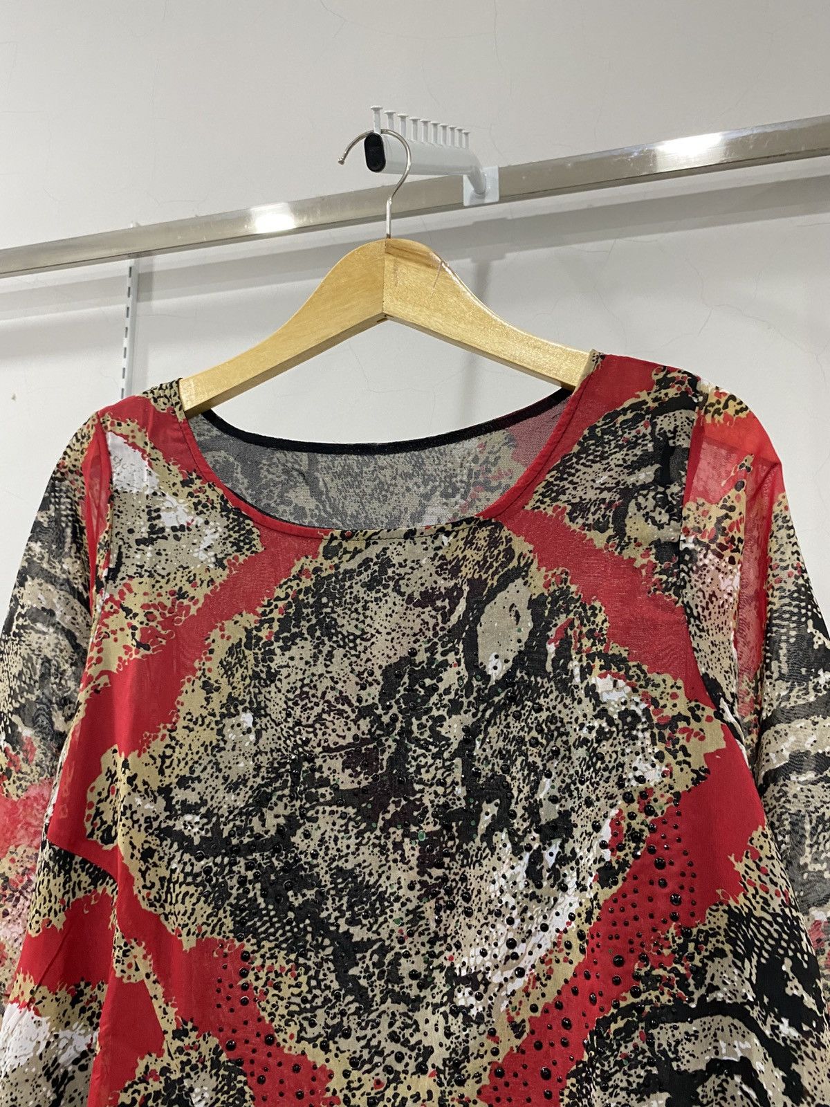 Japanese Brand Japan Snake Abstrak Patern Oversize Blouse Size XL / US 12-14 / IT 48-50 - 4 Thumbnail