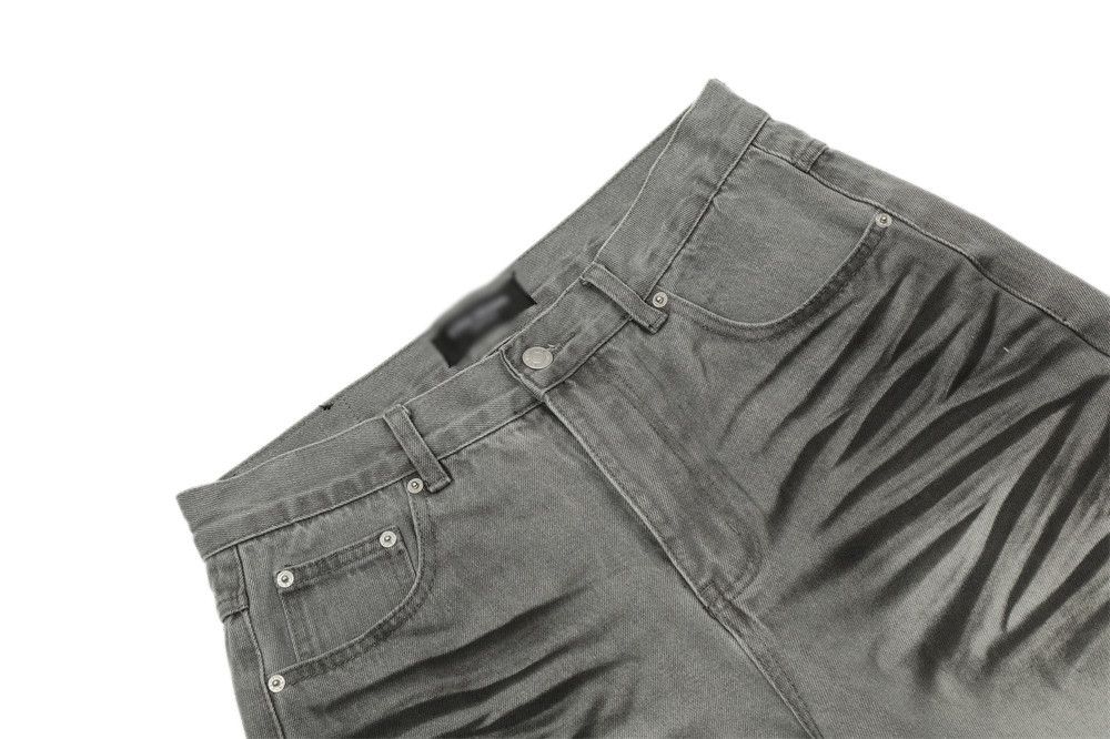 Japanese Brand × Jean Punk washed men's distressed straight jeans y2k Size US 32 / EU 48 - 4 Thumbnail