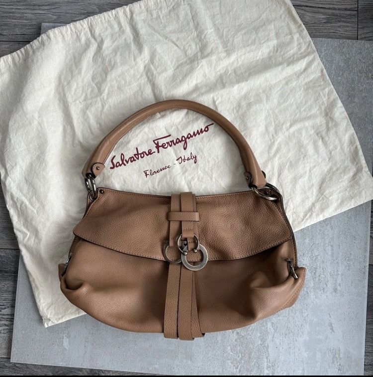 image of Authentic Salvatore Ferragamo Leather in Brown, Women's