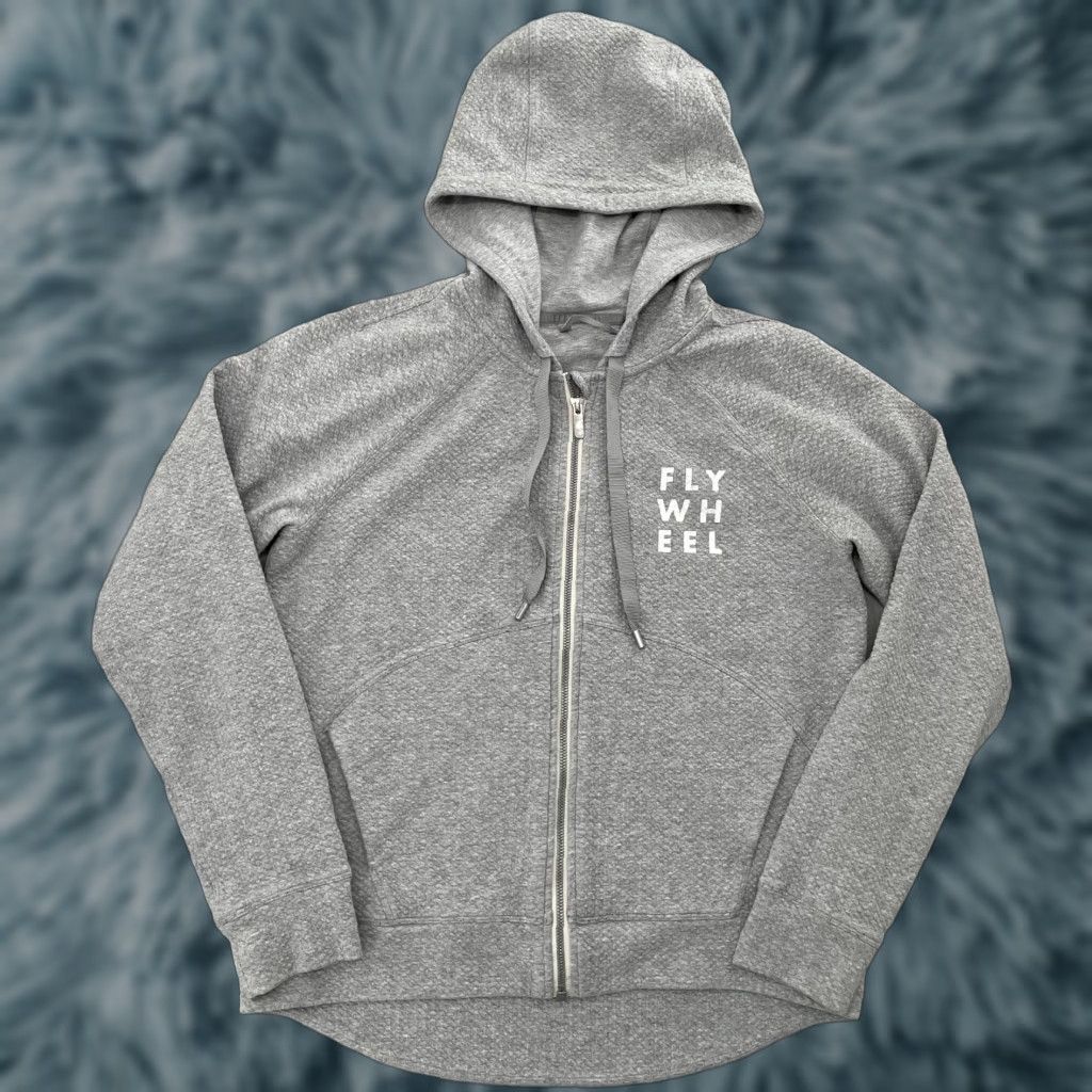 Lululemon Lululemon Hoodie Women 10 Gray Flywheel Full Zip Texture Logo Ladies Size L / US 10 / IT 46 - 1 Thumbnail
