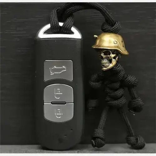 Vintage Skull Head Keychain Car Biker Size ONE SIZE - 1 Thumbnail