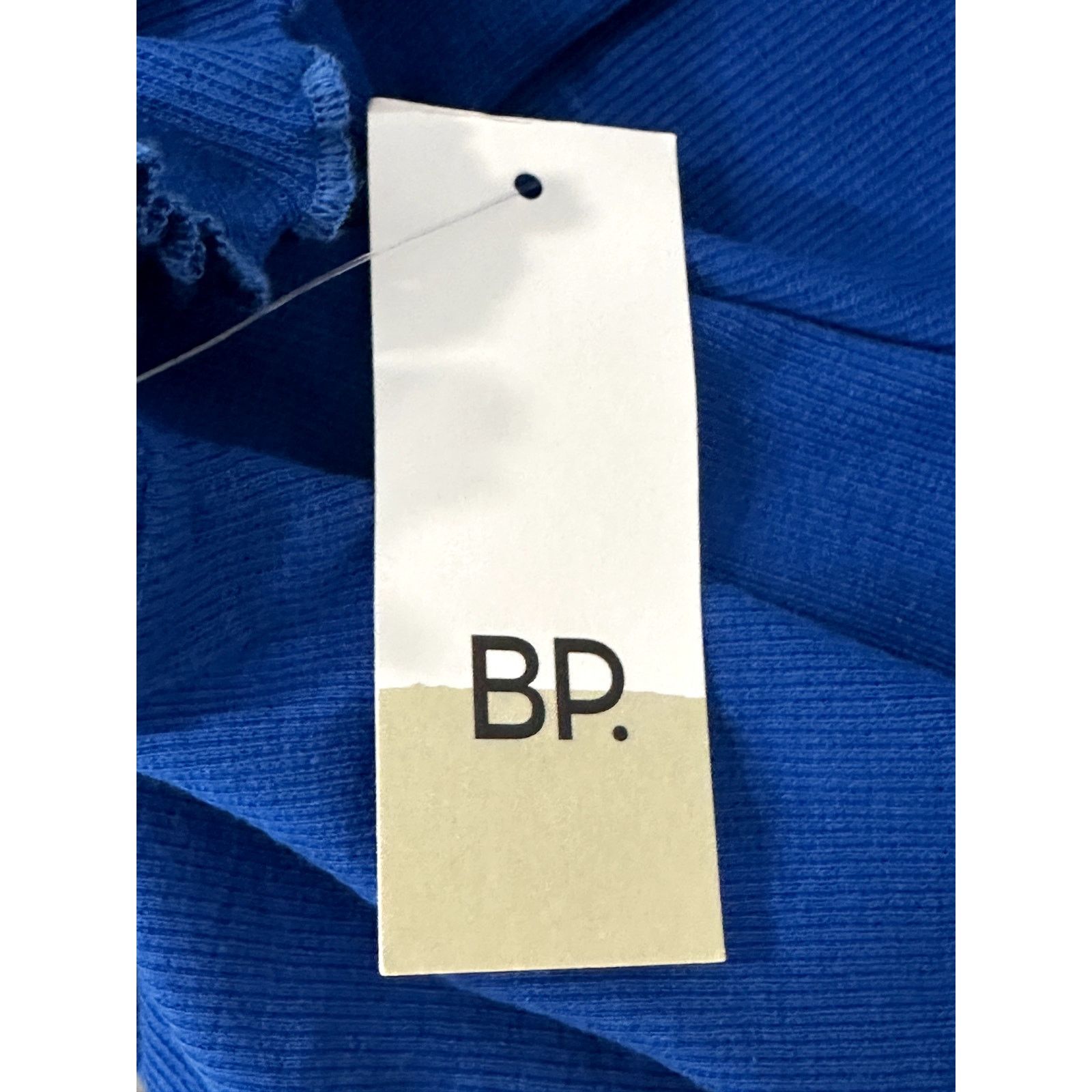 BP. BP Women's Blue Ribbed Bodycon Lettuce Edge Mini Dress NWT M Size M / US 6-8 / IT 42-44 - 10 Thumbnail