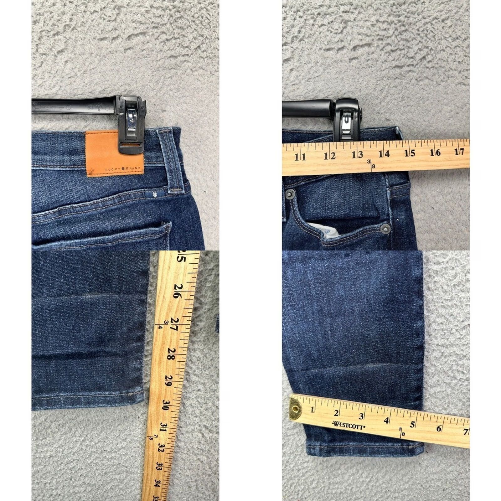 Lucky Brand Lucky Brand Jeans Womens 4 27 Candiani Blue Distressed Brooke Skinny Denim Pants Jeans Size 27" / US 4 / IT 40 - 8 Thumbnail