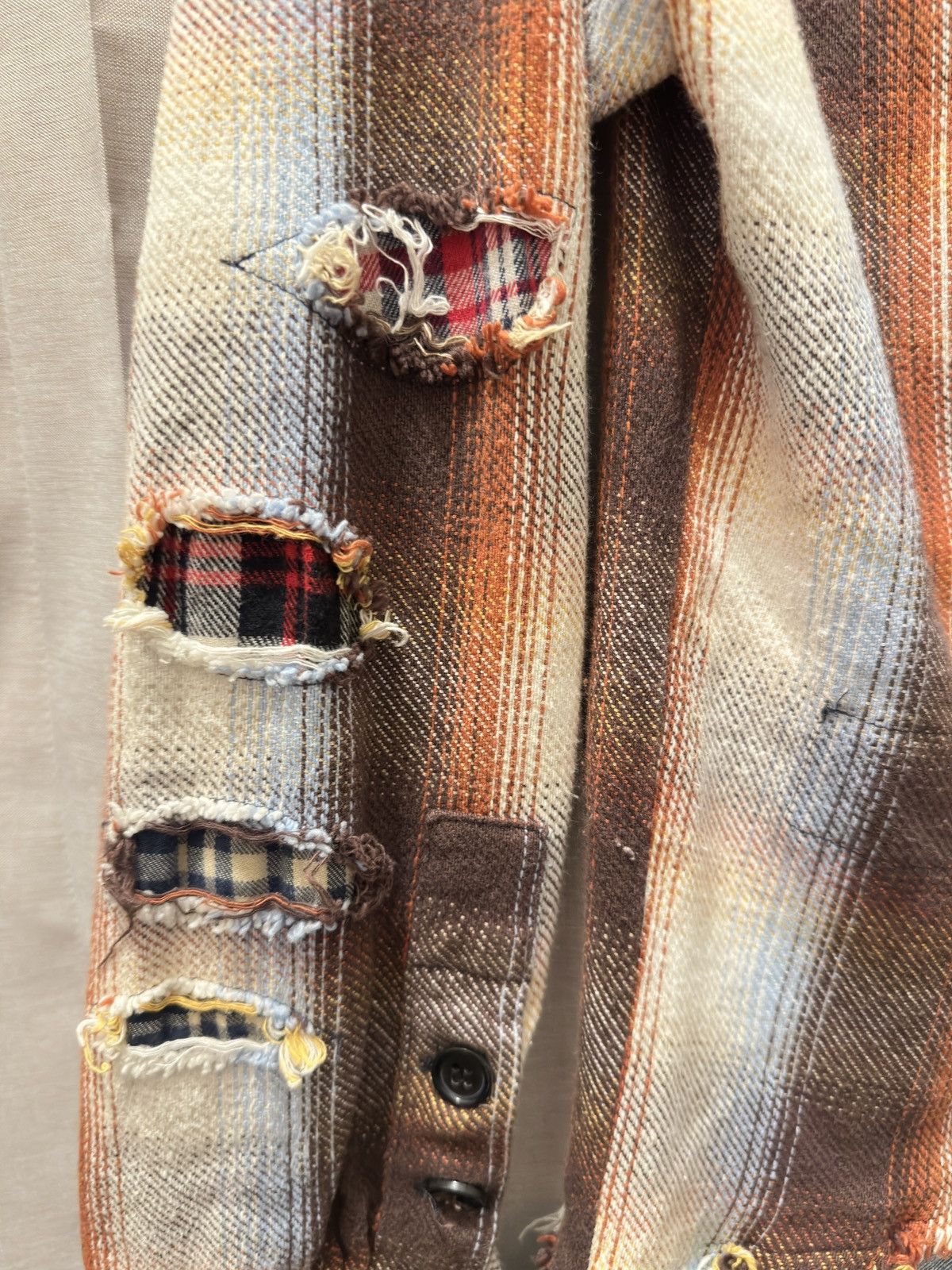 Greg Lauren Greg Lauren 50/50 tartan hoodie shirt jacket. Size US S / EU 44-46 / 1 - 4 Thumbnail