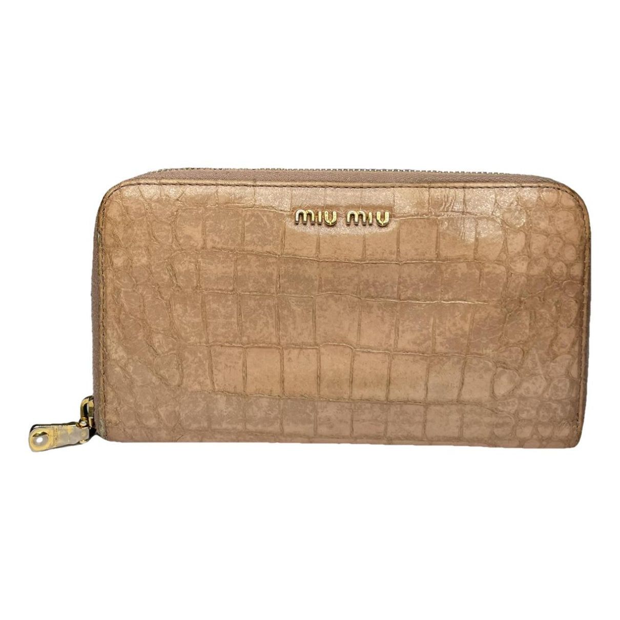 Miu Miu Brown Leather Wallet Size ONE SIZE - 1 Thumbnail