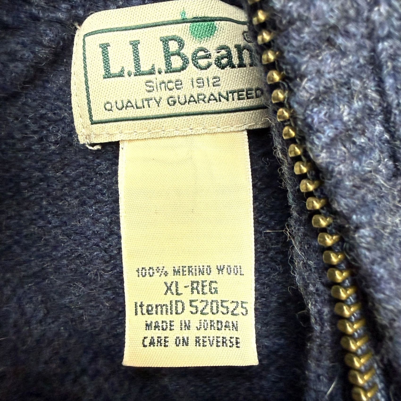 Vintage L.L. Bean Sweater Mens XL Blue Rangely Merino Wool 1/4 Zip Pullover Jumper Casual Size US XL / EU 56 / 4 - 6 Thumbnail