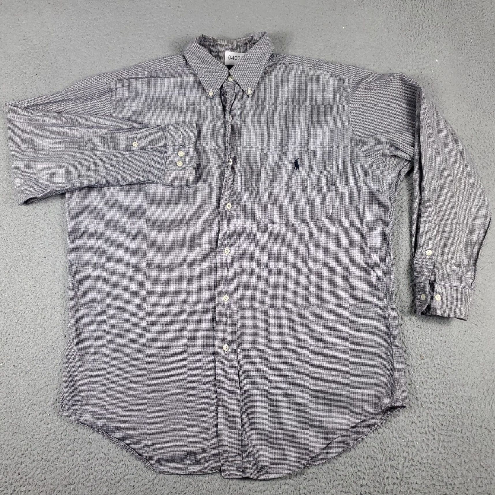 Ralph Lauren Ralph Lauren Dress Shirt Mens 15.5 Blue Long Sleeve Button-Down Regular Fit Size 40R - 3 Thumbnail