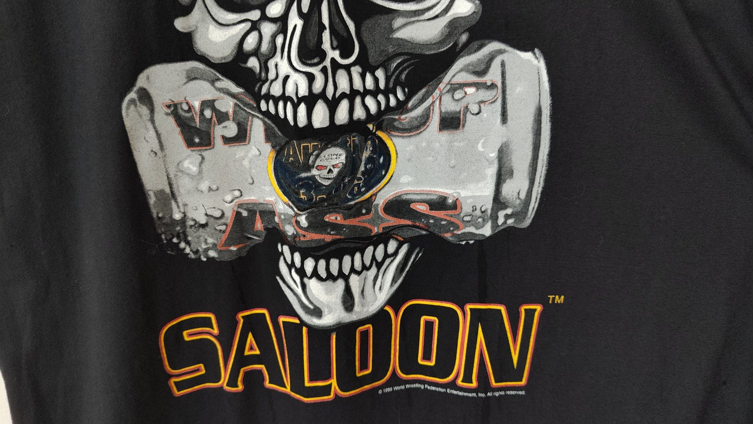 Vintage Stone Cold 1999 Steve Austin Saloon Vintage Official Tshirt Size US M / EU 48-50 / 2 - 5 Thumbnail