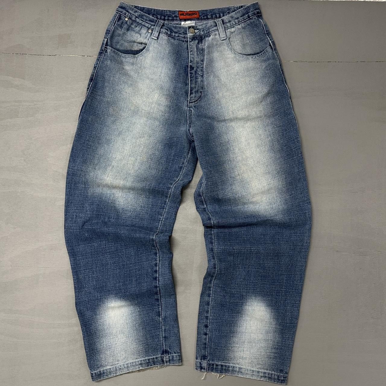 Vintage Y2K Russo Wear Baggy Faded Wide Leg Pants 32 x 30 Size US 32 / EU 48 - 2 Thumbnail