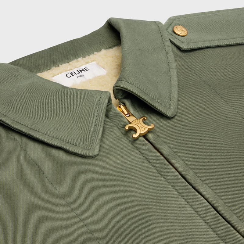 Celine o1w1db11225 2W52A650V Technical Cotton Overshirt in Green Size M / US 6-8 / IT 42-44 - 3 Thumbnail
