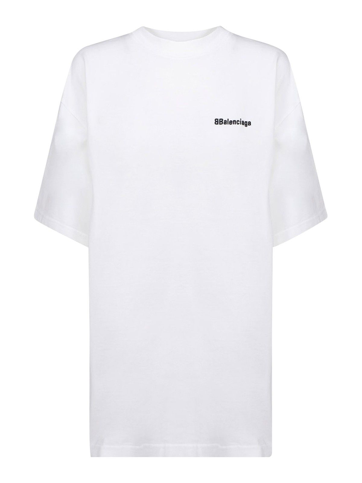 Balenciaga o1srvl11e1124 Dup / BB Corp T-Shirt Large Fit in White Size M / US 6-8 / IT 42-44 - 1 Thumbnail