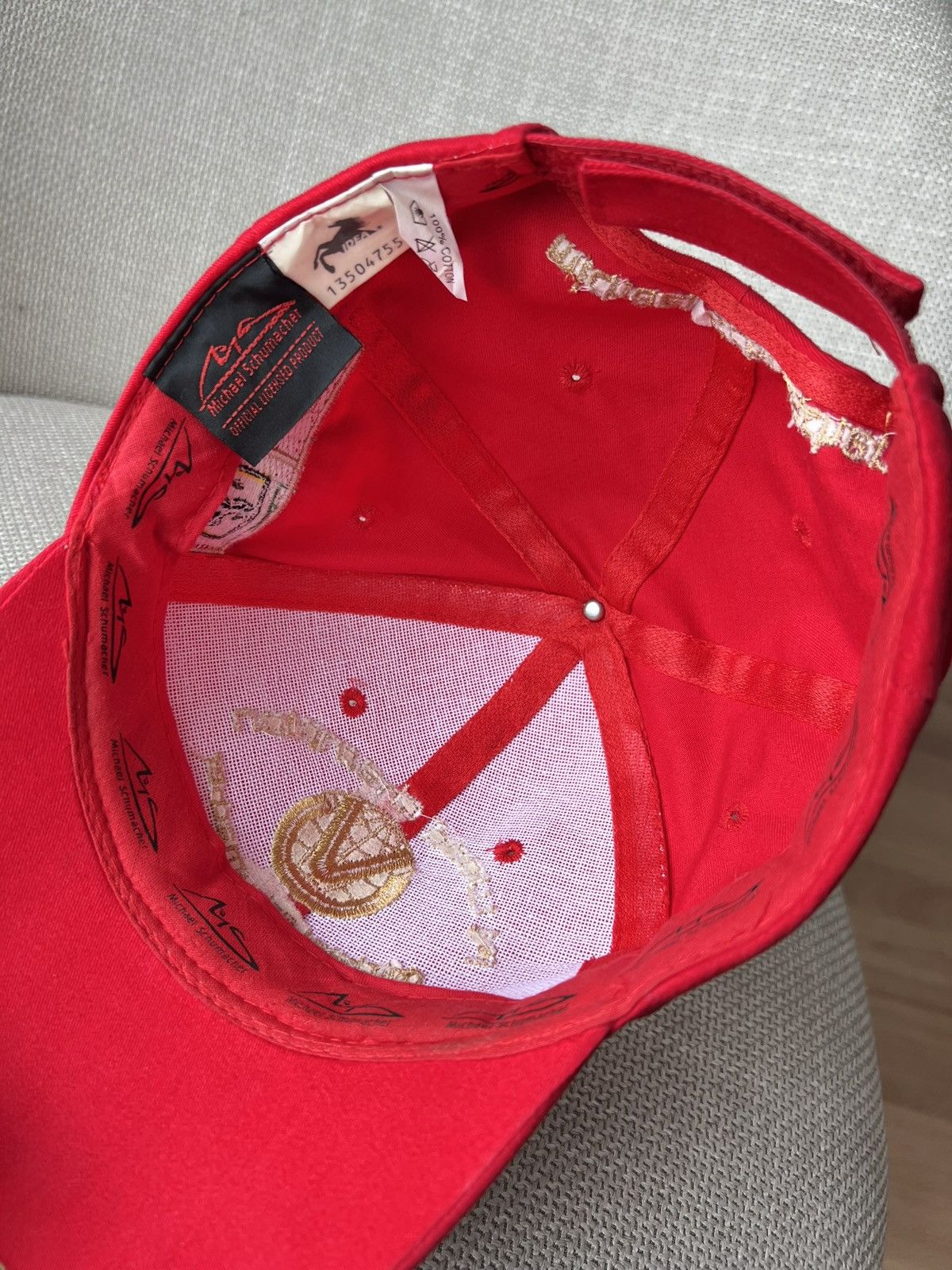 Ferrari Vintage Cap Ferrari Michael Schumacher 6x World Champion Size ONE SIZE - 12 Thumbnail