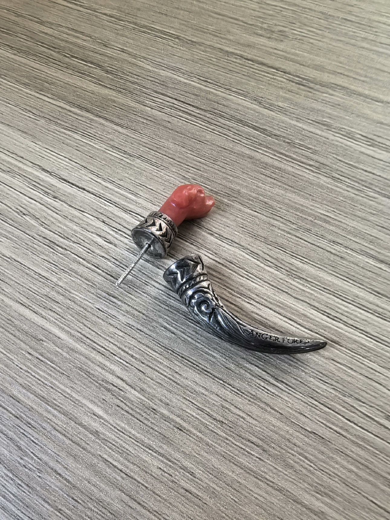 Gucci Gucci Anger Forest Single Sterling Silver Dog Earring In Red Size ONE SIZE - 7 Thumbnail