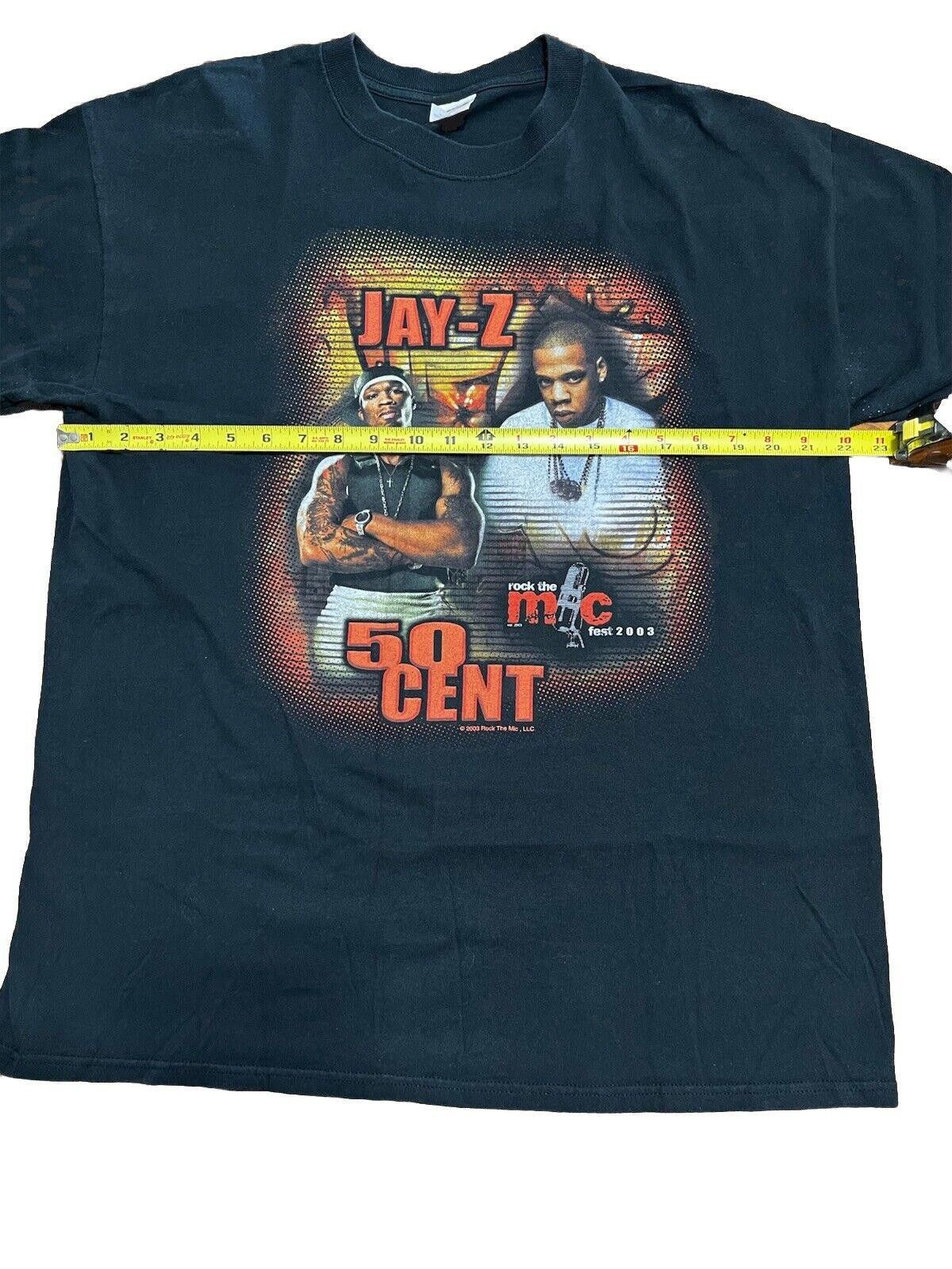 The Unbranded Brand Vintage Jay Z 50 Cent Rap Tee Shirt Tour 2003 Size XL Size US XL / EU 56 / 4 - 7 Thumbnail