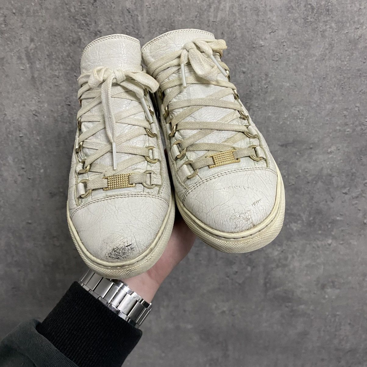 Balenciaga Balenciaga Arena Low Top Sneakers White Size US 5 / EU 37 - 6 Thumbnail