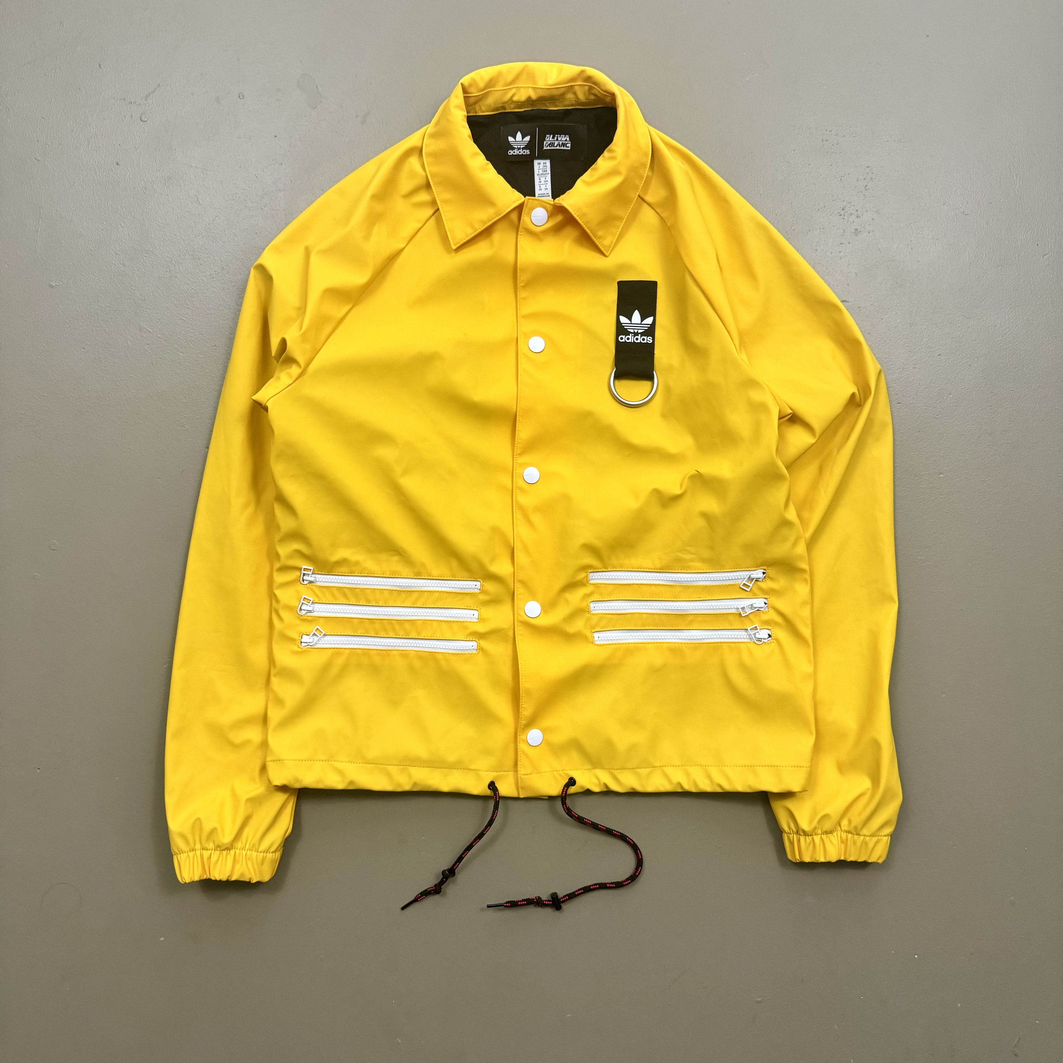 image of Adidas X Olivia Oblanc Trench Yellow Jacket Women's Xxs (Size 2XS)