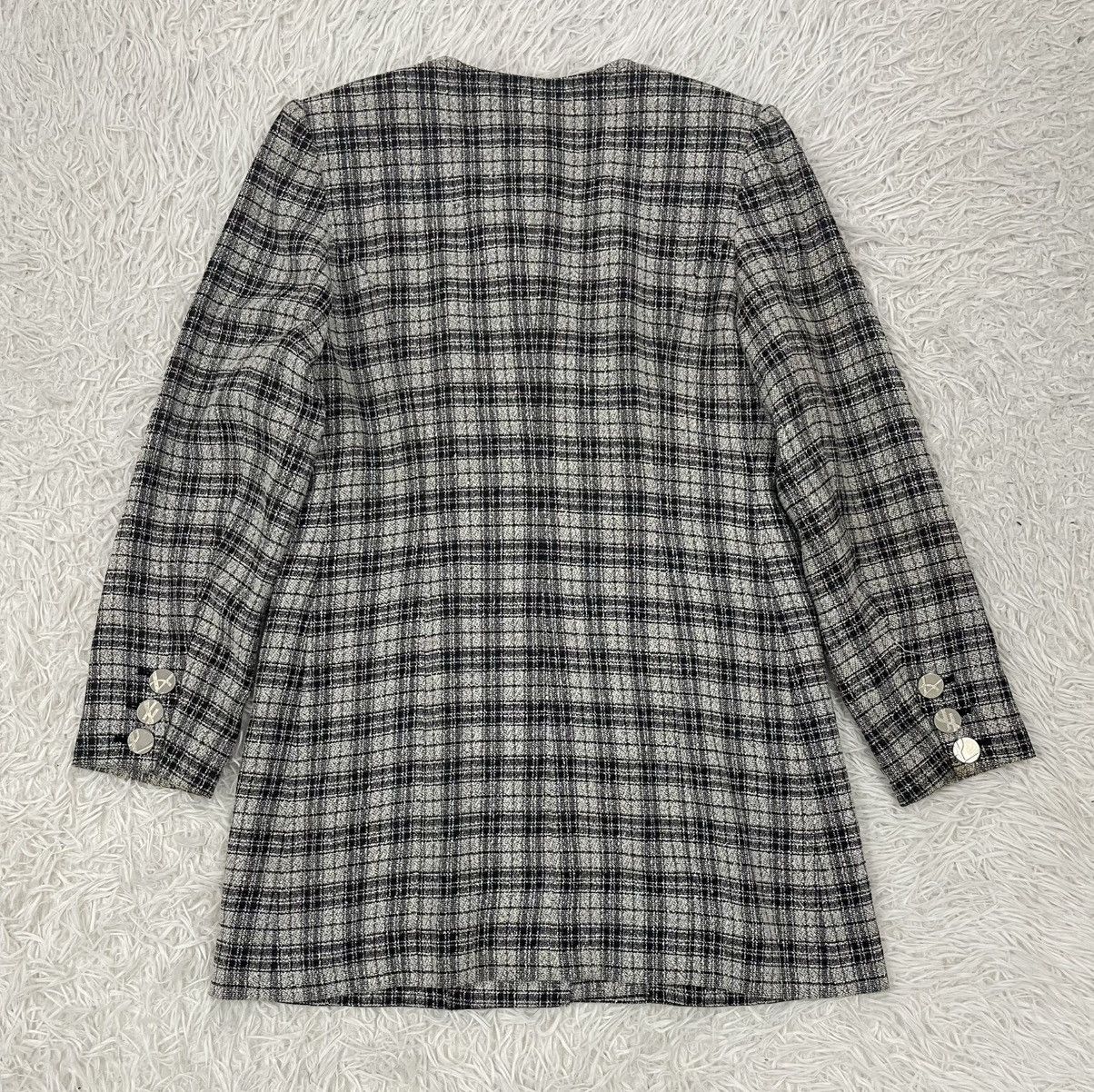 Yves Saint Laurent Checkered YSL Yves Saint Laurent Jacket Made in Japan Size XS / US 0-2 / IT 36-38 - 2 Thumbnail