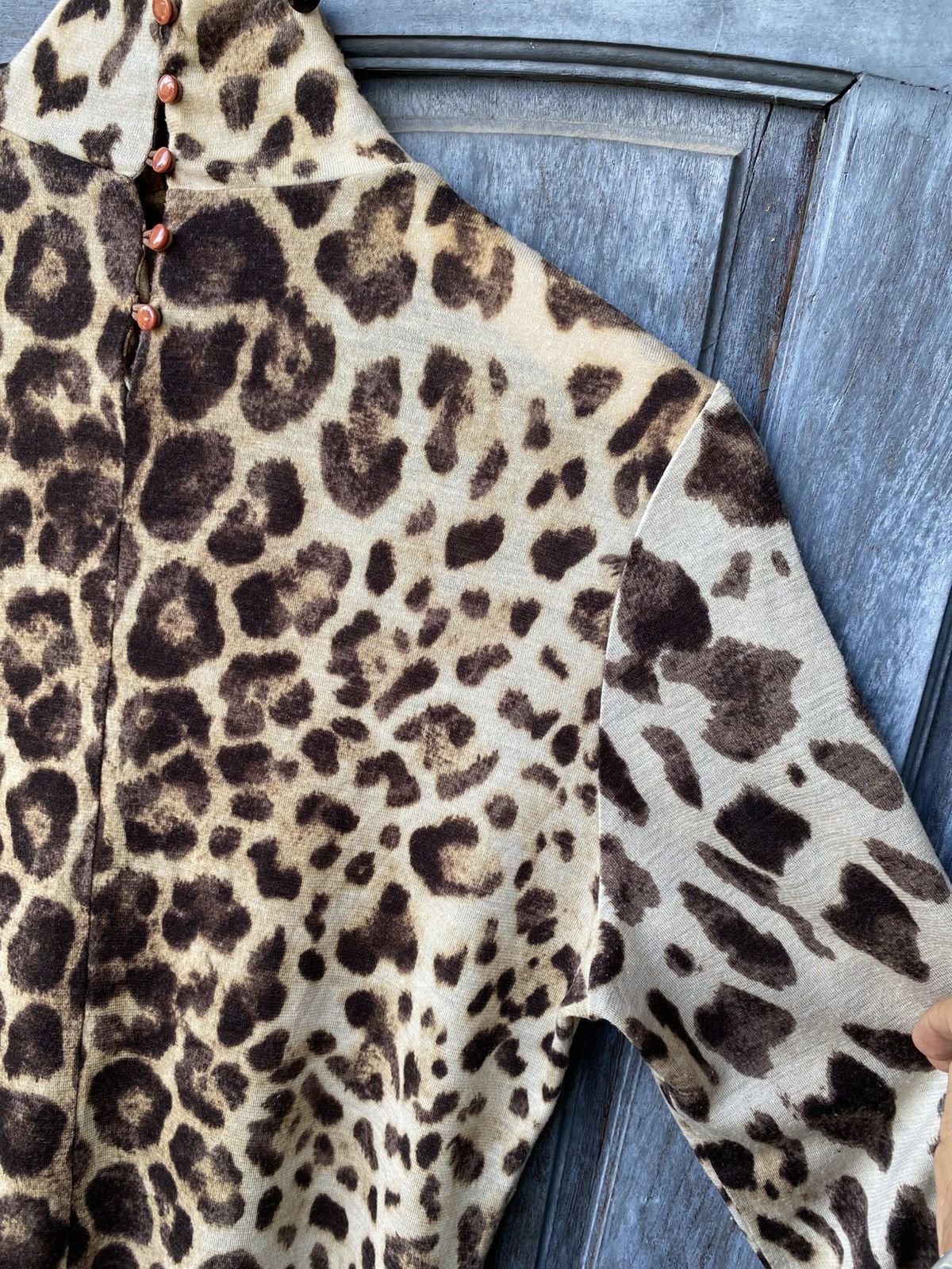 Vintage Vintage Boho Chic Ruffle Leopard Pussy Bow Blouse Japanese Size M / US 6-8 / IT 42-44 - 13 Thumbnail