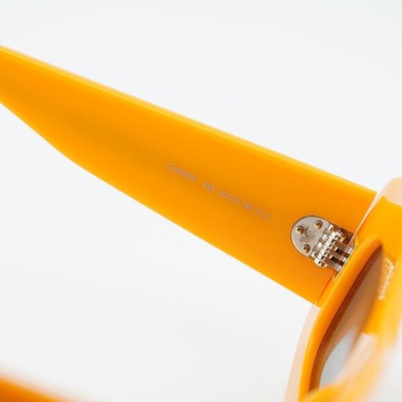 Celine Celine CL40294I 42A Sunglasses Glossy Orange Rectangle Frame Size ONE SIZE - 6 Thumbnail