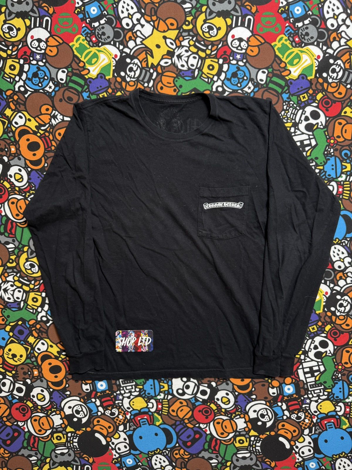 Chrome Hearts Chrome Hearts Black Script Logo Long Sleeve Tee Size US M / EU 48-50 / 2 - 2 Thumbnail