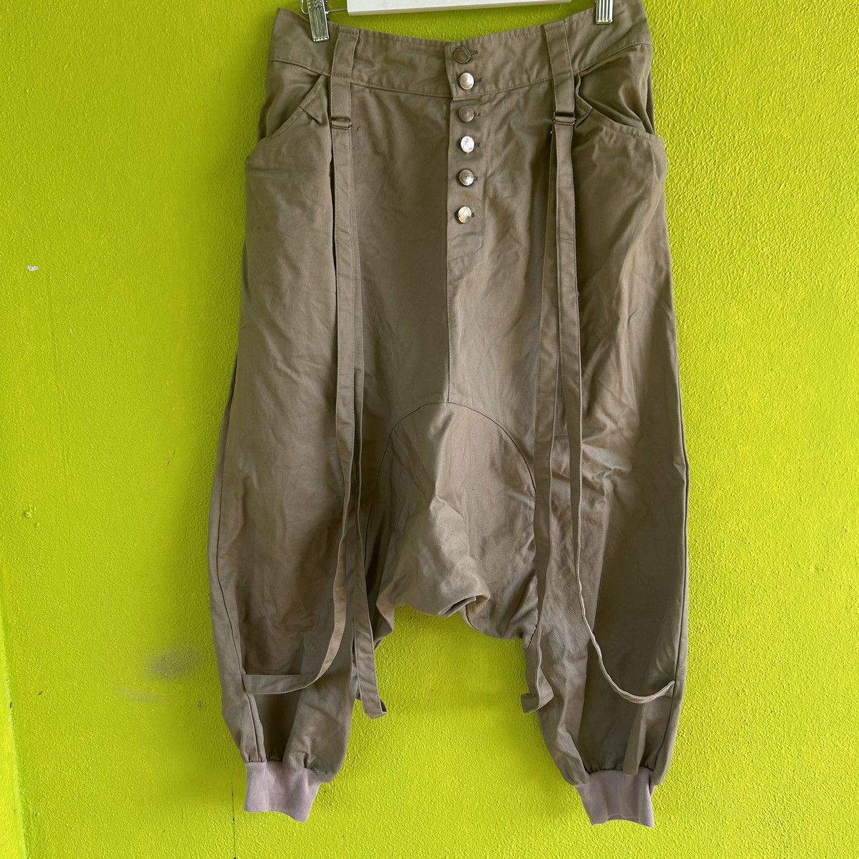 Vintage Open Mind Drop Crotch Bondage Stretchable Waist Pant